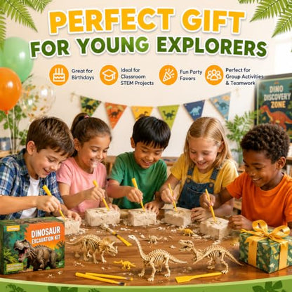 Ciieeo 3-piece Kids Digging Tool Set for Dinosaur Excavation