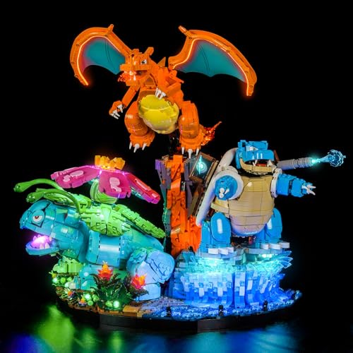 LED Lighting Compatible with LEGO Venusaur, Charizard and Blastoise 72153 - JUST Lights,Light Kit Compatible with LEGO 72153,NOT Included The Model