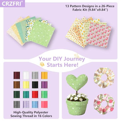 Sewing Machine with Extension Table and Sewing Kit for Beginners - size: Includes Fruit&Green Fabric
