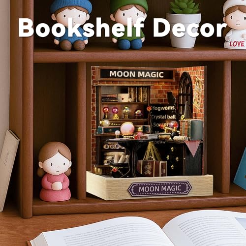 Flever Dollhouse Miniature DIY House Kit Creative Room with Furniture for Romantic Artwork Gift (Moon Magic) - color: Moon Magic