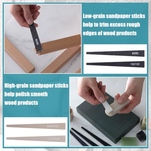 Honoson 10 Pcs Sanding Sticks for Plastic Models, Low Grits Rating, Cone - style: Cone