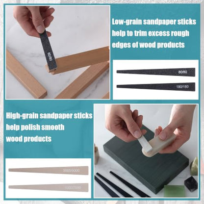 Honoson 10 Pcs Sanding Sticks for Plastic Models, Low Grits Rating, Cone - style: Cone
