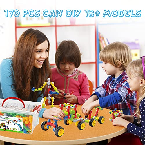 Building Toys for Kids Ages 4-8, STEM Toys for 3 4 5 6 7+ Year Old Boy Gift - style: 170pcs