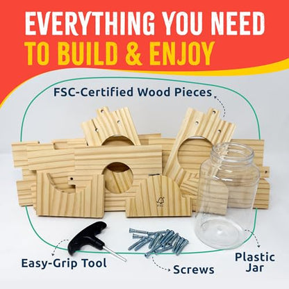 SparkJump Squirrel Feeder Kit for Kids, Easy DIY Kids Woodworking Kit