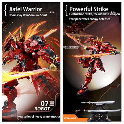 CSNRHG Double Knife Flow Samurai mech Robot Model Building Blocks Toy Set - color: Double Knife Flow