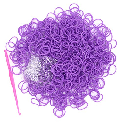 3000 Loom Rubber Bands Refill Kit 75S-Clips & 5Hooks Bracelet Light Purple - color: Light Purple