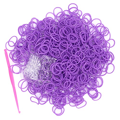 3000 Loom Rubber Bands Refill Kit 75S-Clips & 5Hooks Bracelet Light Purple - color: Light Purple