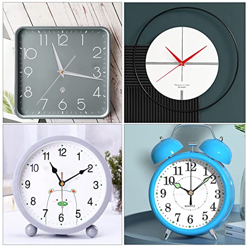 EMOON 6 Pieces Clock Mechanism Replacement Kit with 9 Pack Clock Hands, Silent Sweep Clock Motor Kit Battery Operated for Clock Repair DIY Replacement, Custom Clock - size: Total Shaft Length 5/8 in