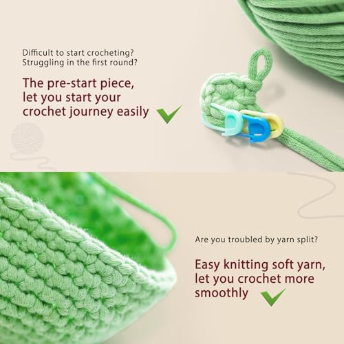 CrochetBox 2 PCS Highland Cow Crochet Kit, Brown Cow Set for Beginners - color: 2 PCS Highland Cow and Brown Highland Cow