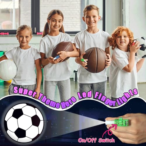CHUNNIN 36 Pcs Sports LED Finger Lights Glow in Dark Party Favors - style: Sports