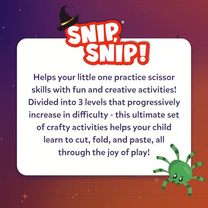 Skillmatics Snip Snip Halloween Craft, Scissor Skills, Felt Kits for Kids - style: 1. Halloween Fun