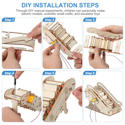Toddmomy Miniature Mechanical Elevator Model Kit: Beige Puzzle Building Set for Elevator Enthusiasts(English Instruction Manual, Without Battery)