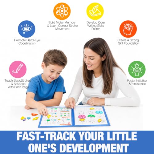 Montessori Magnetic Educational for Kids Visual Learners, Practical Fractions Demonstration Book with Circles and Tiles for Home School and Classroom (MID, Magnetic Fraction Puzzle)