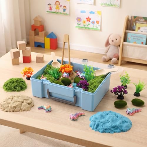 Jenaai Axolotl Sensory Bin Axolotl Sandbox Sand Kit Sensory Bin Filler Toy - style: Axolotl