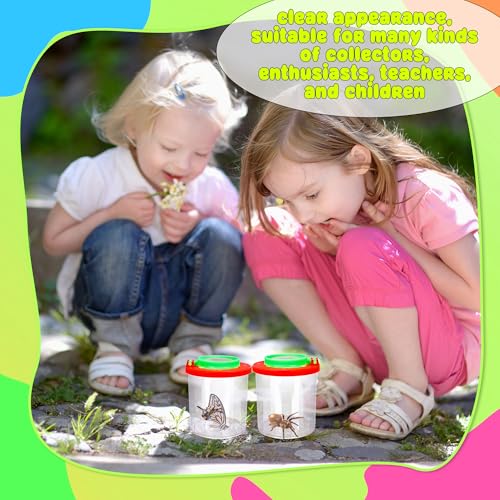 5 Pcs Insert Bug Viewer Magnifier Bug Catcher Cage Box Magnifying Container Critter Collection Kit for Outdoor Science Exploration Tool
