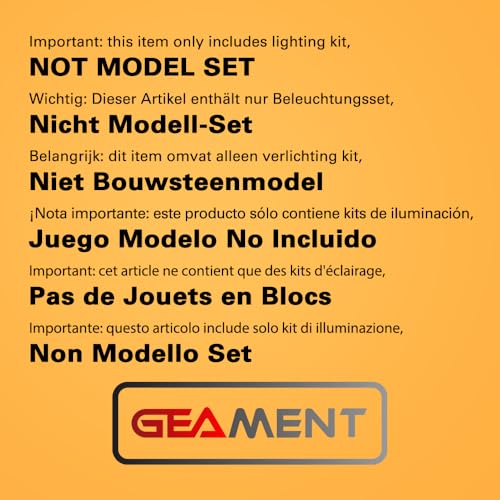GEAMENT LED Light Kit Compatible with Lego The Ministry of Magic - Lighting Set for 76403 Building Model (Model Set Not Included)