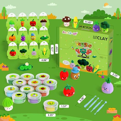 Aestd-ST Air Dry Clay Kit - Vegetable Theme, Modeling Clay for Kids - color: Vegetable Theme