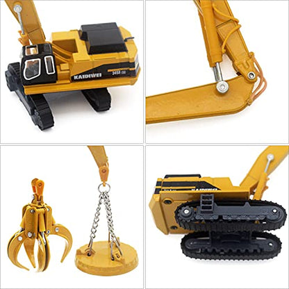 Tipmant Alloy Die-cast Vehicle Model Toy Material Handling Diecast Crane Engineering Truck Metal Durable Kids Birthday Gift Scale1:87 - color: Yellow 1
