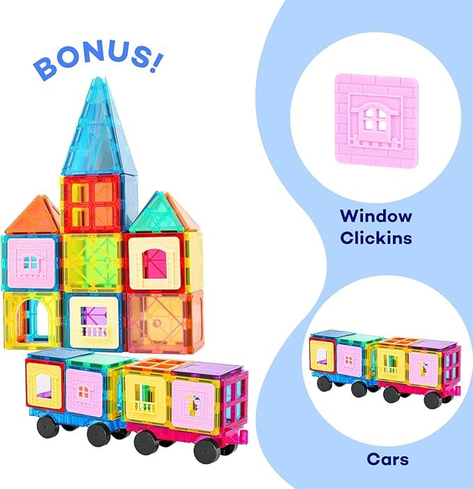 Anbalulu Magnetic Building Tiles,Magnetic Toys for Boys and Girls - size: 30PCS