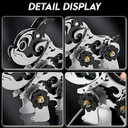 3D Metal Puzzles for Adults,Mechanical Bulldog Art Craft Gifts Toys - color: A5-bulldag