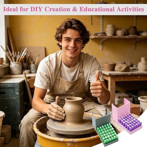 Letters and Numbers Clay Stamp Set (Purple - Lowercase Letters) - color: Purple - Lowercase Letters
