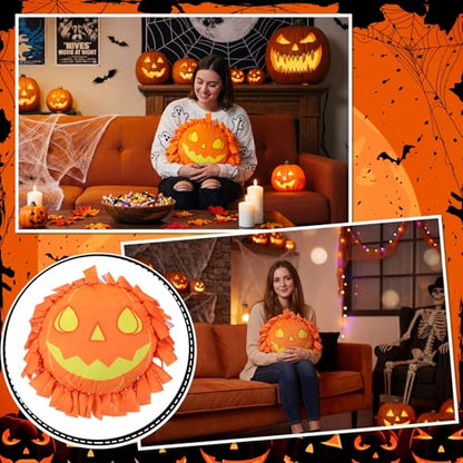 Weysat 6 Sets Halloween Pumpkin Tied Pillow Craft Kit Jack-o'-Lantern - style: Halloween Pumpkin