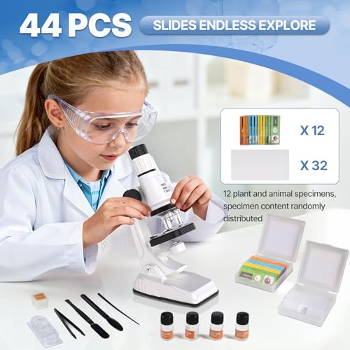 Kids Microscope Kit with Blank and Prepared Slides