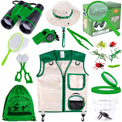 Kids Explorer Kit – Bug Catcher with Binoculars & Safari Costume Vest
