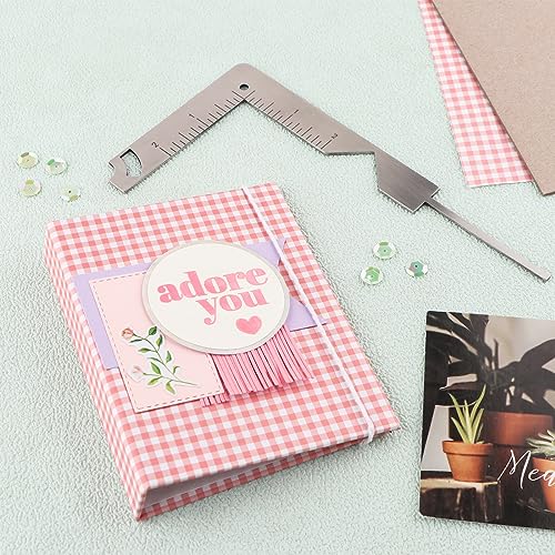 1Pcs Book Cover Guide,5-in-1 Stainless Steel Metal Bookbinding Cover Tool for Making Book Cover Creating Book or Album Covers Out of Chipboard Makes Creating Covers Out of Chipboard Simple. - color: 1Pcs