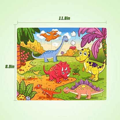 SYNARRY Large Dinosaur, Animal, Ocean & Insect Puzzles for Kids Ages 4-6 - style: Dinosaur+Animal+Sea Life+Insect