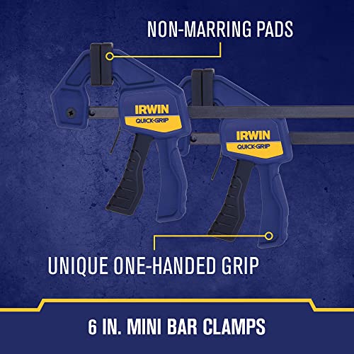 IRWIN QUICK-GRIP Clamps for Woodworking, Quick Release Triggers, 6 Inch, 8 Piece Set (IRHT83220) - style: 8 Pack