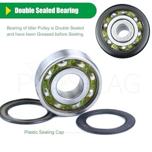 2 Pack 197379 Idler Pulley Craftsman for Husqvarna 54" Z254 RZ5424 - color: T7 2x196106