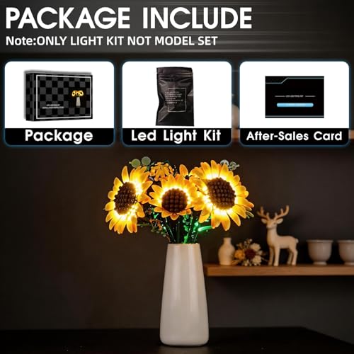 LED Light Kit Compatible with Lego 11502 Sunflower Bouquet Set, Light Kit for Lego 11502 Building Blocks Model, Not Included The Model Set - color: 11502 Sunflower Bouquet Set