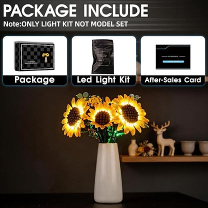 LED Light Kit Compatible with Lego 11502 Sunflower Bouquet Set, Light Kit for Lego 11502 Building Blocks Model, Not Included The Model Set - color: 11502 Sunflower Bouquet Set