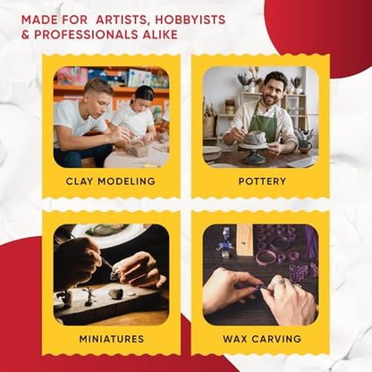 6 Pcs Clay Sculpting Tools for Air Dry & Polymer Clay, 6pc Pottery Tools - size: Pack of 6