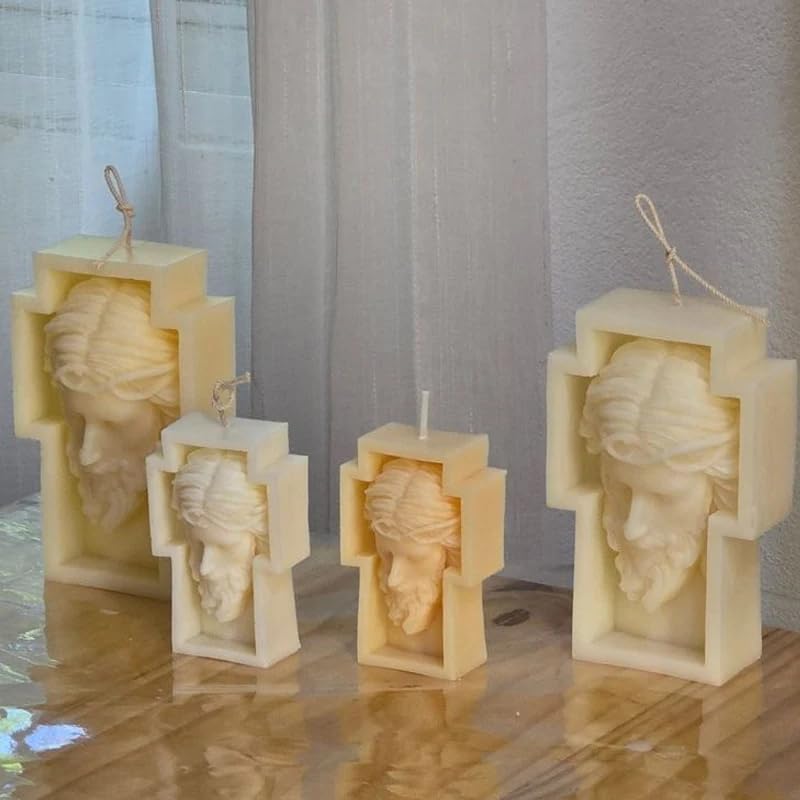 Candle Molds - Silicone Mold for Candles Making, DIY 3D Moulds for Soy Wax, Beeswax, Scented Candle, Valentine's Day Gifts (Redemption) - color: Redemption