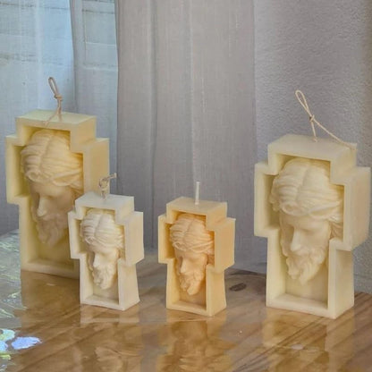 Candle Molds - Silicone Mold for Candles Making, DIY 3D Moulds for Soy Wax, Beeswax, Scented Candle, Valentine's Day Gifts (Redemption) - color: Redemption