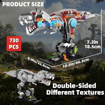 Mechanical T-Rex Dinosaur Building Set with Lights for Boys 8-14 - color: Tyrannosaurus Rex