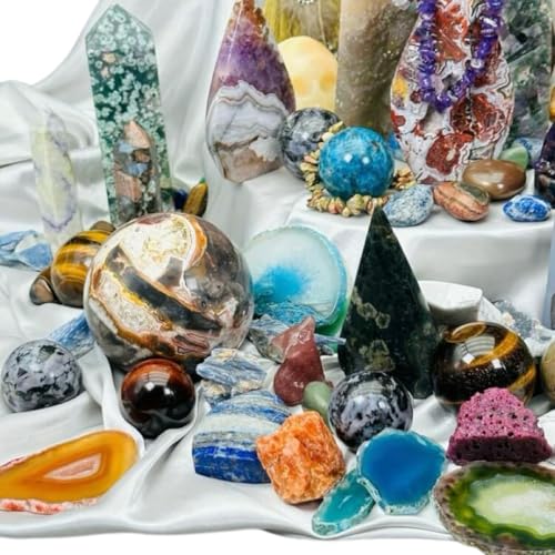 1-6lb Crystal Mystery Box - Surprise Selection of Healing Stones, Worry Stones, Raw Crystals & More (3lb) - size: 3lb