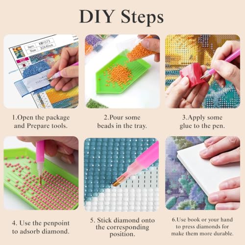 5D Ocean Wave Woman Diamond Art kits for Adults Beginners 12x16inch - color: KM1073-1