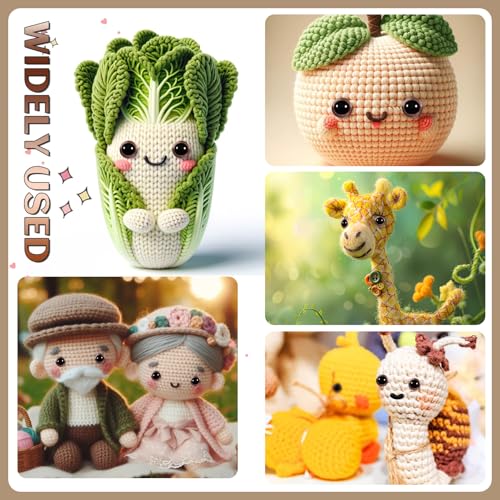 TOAOB 60pcs 12mm Brown Safety Eyes for Crocheting Craft Stuffed Animals Eye - color: Brown