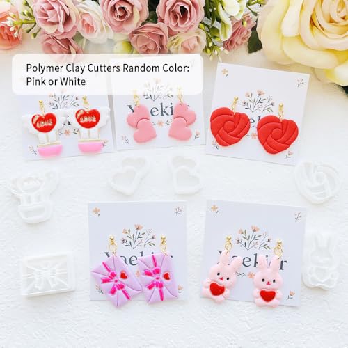 Valentine’s Day Polymer Clay Cutters Set – Romantic Polymer Clay Molds, Clay Cutters, Clay Earring Cutters, Clay Tools - color: 2H color