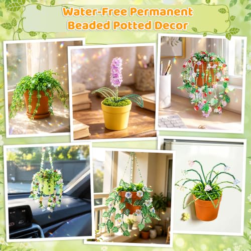 Deluxe Beaded Plant Kit, DIY Forever Plant Gift Kit with Video Tutorials - color: Forever Plant Gift Collection - Deluxe Kit