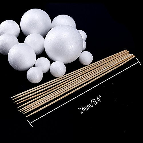 Pllieay Make Your Own Solar System Model with 14 Mixed Sized Foam Balls - size: 24 PCS Solar System Model Kit