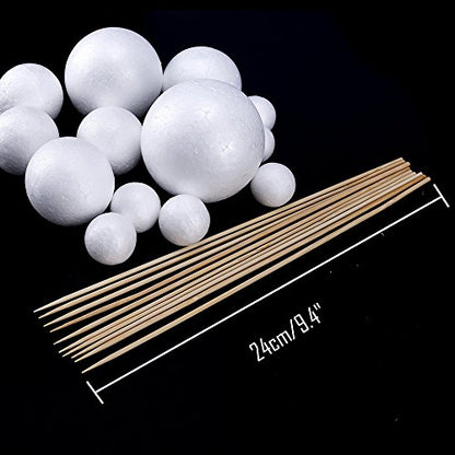 Pllieay Make Your Own Solar System Model with 14 Mixed Sized Foam Balls - size: 24 PCS Solar System Model Kit