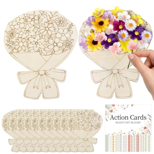 Wooden Flower Collector Nature Exploration Outdoor Board 10 Pcs