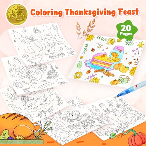 JoyCat Paint with Water Coloring Books for Toddlers (Thanksgiving) - style: Thanksgiving