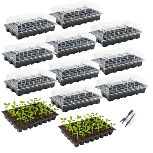 Mr. Pen- Seed Starter Tray Kits, 10 Pack, Total 400 Cells - size: 40-Cells 10-Pack