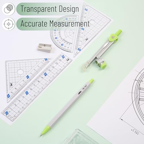 Mr. Pen- Geometry Set, 7 pcs, Compass for Geometry Compass Math
