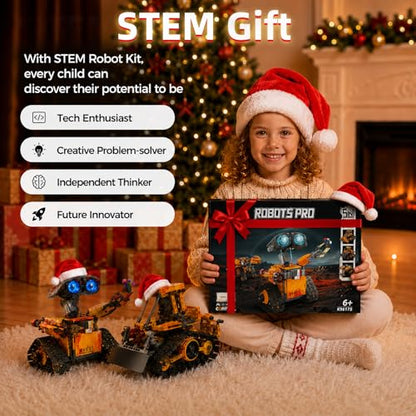5-in-1 STEM Coding Robot Building Kit, Ages 8-16